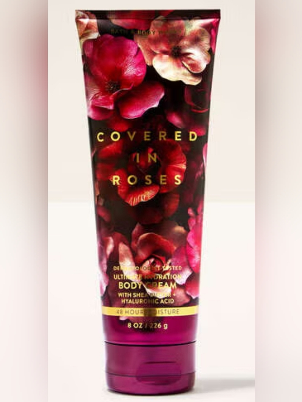 New! Bath & Body Works Body Cream - Covered In Roses Fragrance 8 Ounce-226 G Nib